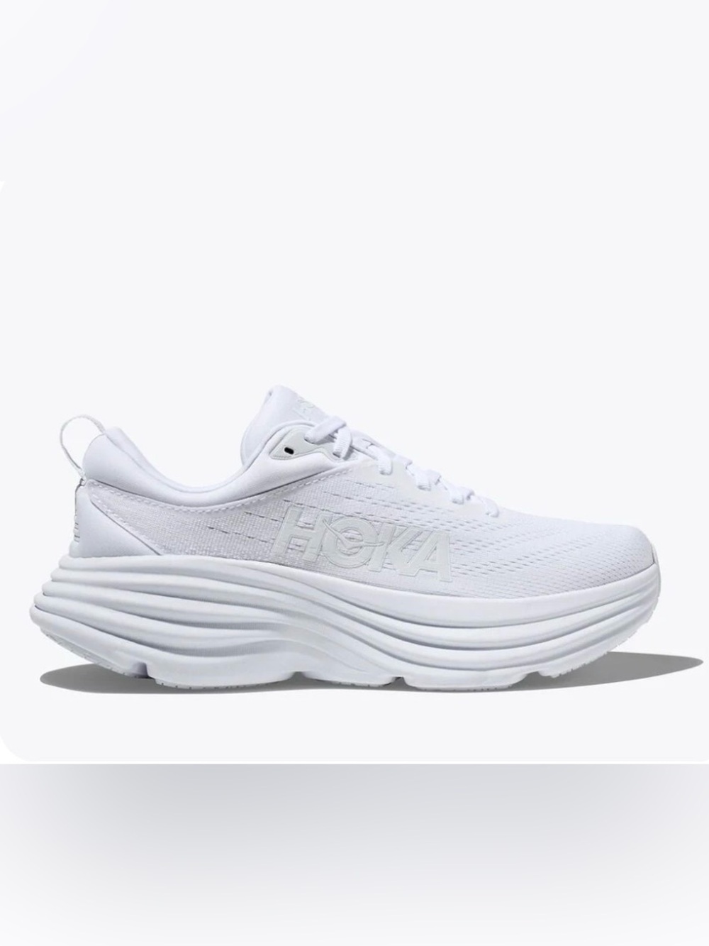HOKA Bondi 8 Athletic Sneakers in White
